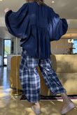 Balmoral Blouse Navy /4 =